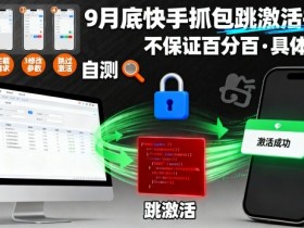 9月底快手抓包跳激活技术,不保证百分百,具体自测