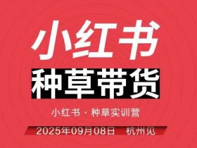 小红书种草带货实训营9月8日杭州线下课,全程录音+字幕,全网唯一小红书实战营
