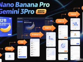 Nano Banana Pro Gemini 3Pro,最新创作实战课,12节实战向技术流,职场降维打击