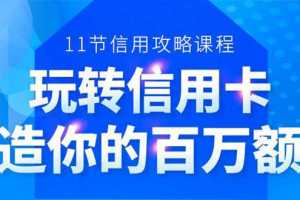 百万额度信用卡的全玩法，6年信用卡实战专家，手把手教你玩转信用卡(12节)