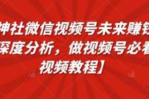 火神社微信视频号未来赚钱逻辑深度分析，做视频号必看【视频教程】