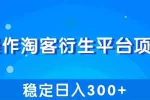 柚子团队内部课程：操作淘客衍生新赚钱模式，项目稳定日入300+