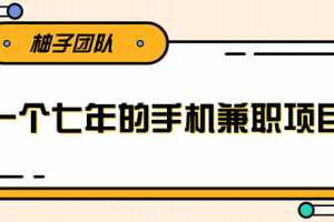 柚子团队一个手机可兼职全职的赚钱项目，适合新手小白【视频课程】