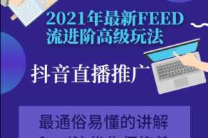 FEED千羽电商2021实战技巧，最新feed流进阶高级玩法