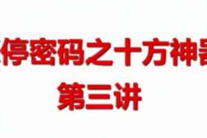 陈辉涨停密码之十方神器共10节视频