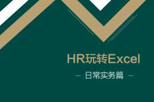 HR玩转Excel 日常实务篇 HR全流程综合实战课程