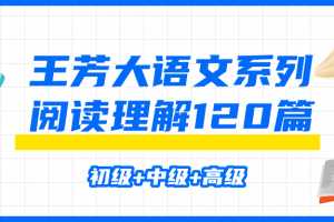 王芳大语文系列阅读理解120篇（初级+中级+高级）视频完整版