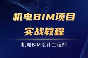 雷浩鹏机电BIM设计工程师项目实战实操课程