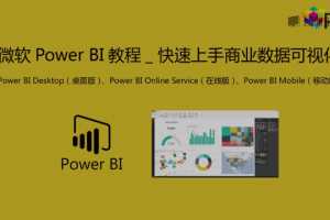 微软Power BI教程_商业数据可视化