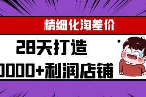 YL精细化淘差价28天打造10000+利润店铺，精细化选品项目（附软件）