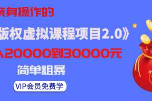 黄岛主我亲身操作的《无版权虚拟课程项目2.0》月入2-3-5W！简单粗暴！