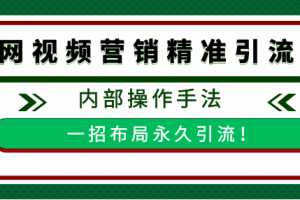 全网视频批量营销精准引流课，内部操作手法 一招布局永久引流（附全套工具）