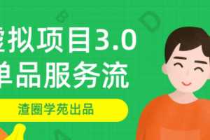 王渣男渣圈学苑-虚拟资源项目3.0单品服务流玩法，单品利润在80元~600元左右