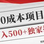 短视频变现套路剖析，抖音0成本赚钱项目玩法，日入500+独家揭秘