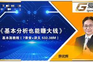 爱股轩薛武辉基本面教程-基本分析也能赚大钱 音频7个+讲义