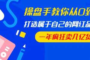 操盘手教你从0到1，打造属于自己的网红品牌，一年疯狂卖几亿货（全套视频）