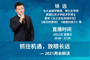 徐远《抓住机遇，放眼长远—2021两会解读》