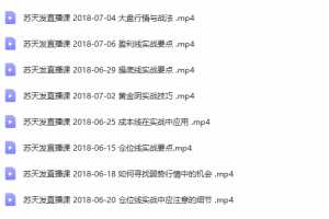 【苏天发】量学大讲堂第11期（14视频）