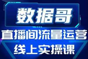 数据哥直播间流量运营线上实操课，不能错过的一套系统课