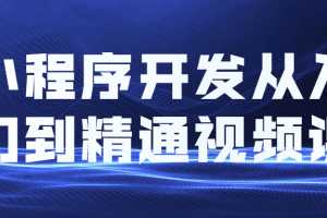 小程序开发从入门到精通视频课