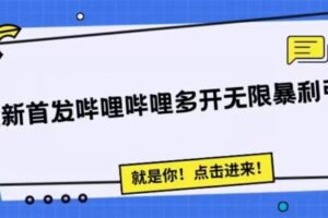 全新首发哔哩哔哩无限多开精准暴利引流，可无限多开，抗封首发精品脚本