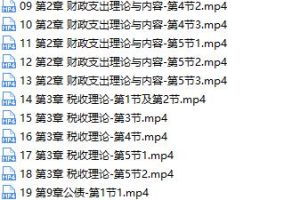 2020中级经济师备考财税专业基础精讲线上培训视频课程(36讲)