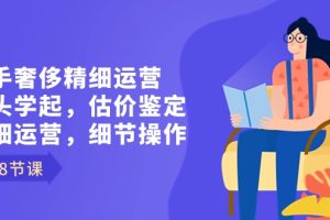 二手奢侈精细运营从头学起，估价鉴定，精细运营，细节操作（58节）