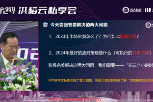 2024洪榕私享会 -洪榕云私享会2023.12.31视频（5小时 ）