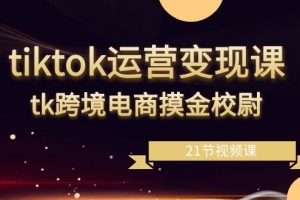 tiktok运营变现课，tk跨境电商摸金校尉（21节视频课）