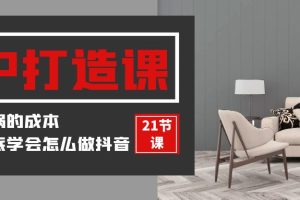 装修建材-IP打造课，一顿火锅的成本，让你彻底学会怎么做抖音(21节视频课)