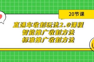 直通车收割玩法2.0课程：智能推广收割方法+标准推广收割方法（20节课）