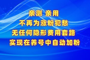 不再为涨粉犯愁，用这款涨粉APP解决你的涨粉难问题，在养号中自动涨粉