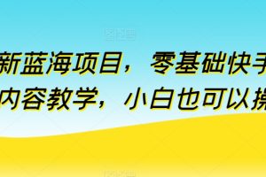 全新蓝海项目，零基础快手付费内容教学，小白也可以操作