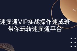 速卖通 VIP实战操作-速成班，带你玩转速卖通平台（23节）