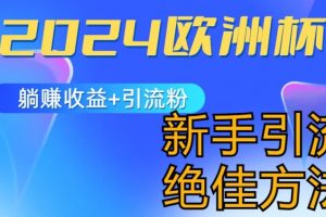 2024欧洲杯风口的玩法及实现收益躺赚+引流粉丝的方法，新手小白绝佳项目