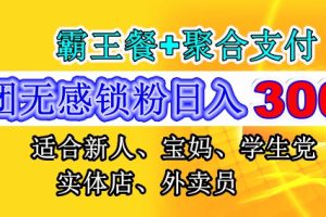 省团推手版无感锁粉日入300+上不封顶，霸王餐+聚合支付强强联合，附无敌锁粉教程