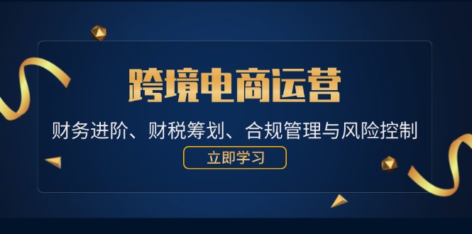 跨境电商运营：财务进阶、财税筹划、合规管理与风险控制