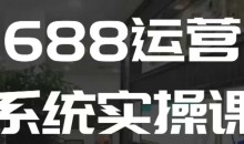 1688高阶运营系统实操课，快速掌握1688店铺运营的核心玩法