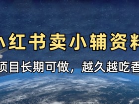 小学教辅资料在小红书这样卖，项目长期稳定收益，越久越吃香