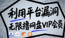 利用平台漏洞，无限撸网盘VIP会员，【漏洞原理+操作演示】
