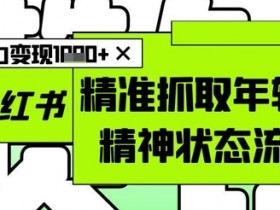 AI+小红书图文，精准抓取年轻人精神状态流量，单日暴力变现多张