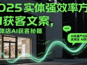 2025实体强效率方法：AI批量产出获客文案，实体店AI获客秘籍