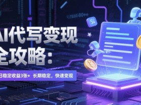 AI 代写变现全攻略：单日稳定收益 3张+，长期稳定，快速变现【揭秘】