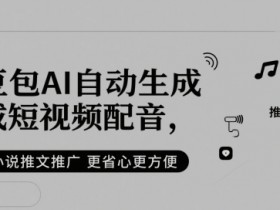 豆包AI自动生成短视频配音，小说推文推广更省心更方便