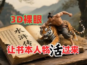 书本人物裸眼3D视频，新的玩法，流量超猛，保姆级教程