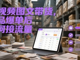 短视频图文带货，选品爆单后如何接流量