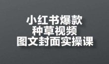 小红书爆款种草视频图文封面实操课，​开店、选品、引流、变现全流程