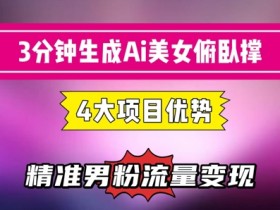 3分钟生成AI美女俯卧撑短视频：轻松起号，精准流量变现利器