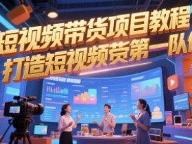 短视频带货项目教程，打造短视频带货第一队伍