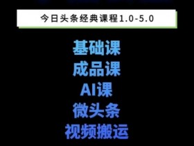 头条图文课1-5期教你头条图文写作、微头条、视频搬运变现，适合新手快速起号玩法